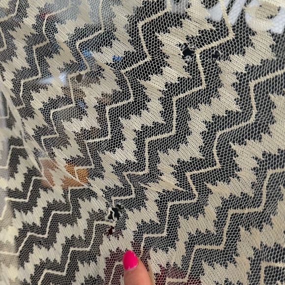 VTG Handmade Patchwork Quilt 42x86 Plaid Floral Fabric Lace Embroidery Cottage - Picture 13 of 15